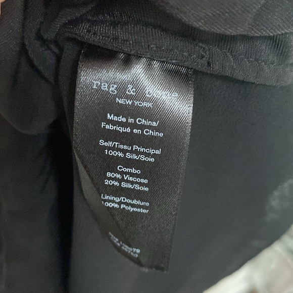 RAG & BONE Victor silk/velvet dress XS - Picture 5 of 10